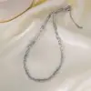 Europa e Estados Unidos tendência transfronteiriça ins colar de corrente cubana ouro 18k não desbota corrente de personalidade da moda joia de alta qualidade