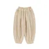 Pantalones de Pana con Lunares y Forro Polar Cálido Estilo Nuevo Invierno 2026 para Niñas Pantalones Largos Gruesos Sueltos para Niños Modernos
