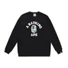 Moletom Terry com Gola Redonda Estampado de Cabeça de Macaco Marca Tendência Outono e Inverno Novo Moda Hip-Hop Unissex Ins Transfronteiriço