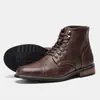 Botas Martin para Hombre Talla Grande Moda Retro Transfronteriza Botas de Piel Botas de Trabajo Botas Individuales de Alta Calidad para Hombre