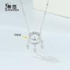 Collar elegante de atrapasueños de plata esterlina s925 para mujer, cadena de clavícula, colgante de corazón palpitante bohemio, dulce estudiante