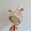Chapéu de bebê outono e inverno infantil chapéu de inverno para exterior à prova de vento super fofo estilo coreano para bebê e criança pequena touca para cabeça chapéu quente chapéu de proteção para as orelhas