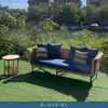 Sofá de Rattan para Exterior Cadeira de Rattan para Pousada do Sudeste Asiático Mobiliário de Rattan para Pátio Sala de Estar Interna Varanda Mobiliário de Exterior à Prova d'Água