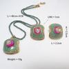 Joyería de Esmalte Francés vintage Vintage Colorido Nicho de Alta Gama Todo Combinable Collar de Cristal con Cuentas de Arroz Pendientes Lote