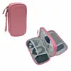 Bolsa Digital de Viagem, Power Bank Multifuncional, Bolsa de Mão, Cabo de Dados Portátil de Três Camadas, Bolsa de Armazenamento Anti-Colisão para Fones de Ouvido