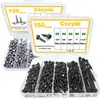 150 Piezas 410 Acero Inoxidable Color Natural/Negro #8 Cabeza Hexagonal Cola de Taladro Juego M4.2 Tornillo de Cola de Milano Hexagonal En Caja