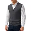 Nuevo Chaleco Suéter de Punto Casual con Cuello en V para Hombre Transfronterizo 2026