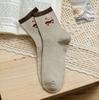 Calcetines de Osito de Peluche para Mujer, Calcetines de Media Pantorrilla, Versátiles Calcetines Largos Gruesos y Cálidos de Otoño e Invierno, Calcetines Cortos para Mujer, Venta al por Mayor de Fábrica, Lindos y Divertidos