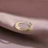 Anillo Abierto Verde para Abuela de Plata de Ley S925 Japonesa y Coreana Chapado en Oro de 14K Diseño Nicho Anillo de Sensación de Alta Gama para Mujeres Venta al por Mayor