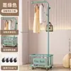 Perchero de Ropa y Bolsos de Pie, Perchero Desmontable para Ropa de Dormitorio, Estante de Almacenamiento Secado de Ropa de Piso para Sala de Estar de Lujo Ligero