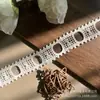 Em estoque Novo Lolita Bordado Solúvel Em Água Lace Leite Seda Único Lado Flor Onda Lace Lace Código De Barras