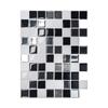 Novos adesivos de parede em mosaico preto e branco tridimensionais DIY Kitchen Background Adesivos decorativos Adesivos de parede de cola de gota de parede interna