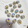 Decorações de Nail Art Bola de Diamante Branco, Sensação Popular da Internet, Diamantes Empilhados Prontos, Diamantes para Nail Art Cubo de Açúcar Pérola, Decorações de Unha Usáveis