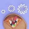 Produto Criativo Novo Conjunto de Ferramentas para Assar Simulação DIY de Bolo de Fondant 3 Peças Cortador de Biscoito de Plástico Crisântemo