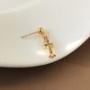 Pendientes de plata S925 con forma de cruz de diamante retro distintivos, de cuatro piezas, para mujer, pequeños, 6353