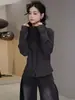 Sudadera con capucha y cremallera de forro polar por ambos lados para mujer, nuevo estilo primavera/otoño, top moderno y a la moda