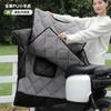 Para-brisa de carro elétrico forrado com lã de inverno espesso para bateria de motocicleta carro à prova d'água à prova de chuva PU pele de carneiro 2024 novo inverno