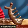 Peine Masajeador de Sándalo Verde, Sándalo Dorado, Peine Meridianos con Cabeza de Gato Linda, Peine Redondo de Cinco Dedos, Fábrica de Origen de Sándalo de Jade