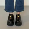Mocasines Camellia para mujer, nueva colección otoño 2026, suela gruesa, versátiles estilo JK, inspiración británica, zapatos pequeños de piel, plataforma impermeable, zapatos de mujer de moda