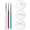 Conjunto de pincel de unha de venda quente internacional, caneta de silicone pintada, caneta em forma de rabo de peixe, variedade de pontos