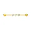 Conjunto de 6 Peças de Brincos Longos de Haste de Aço Inoxidável Mais Vendidos no Exterior, Piercings de Haste para Cartilagem da Orelha, Hastes Longas Estilo Ins para Hélice da Orelha, Duplo Piercing na Orelha, Em Estoque