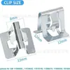 Clips Metálicos Dacromet Blancos y Negros Universales Automotrices, Clips y Sujetadores para Paneles Interiores, Pilares A y Asientos