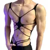 Lencería Sexy Tallas Grandes para Hombres y Mujeres, Diseño Transparente Hueco, Body de Atadura Provocador y Apasionado con Abertura en la Entrepierna