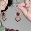 Pendientes de Borla con Gota de Agua Retro, Ganchos para Oreja Estilo Palacio Personalizados, Estilo Nicho, Pendientes Versátiles de Gama Alta al por Mayor