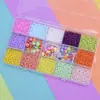 Miçangas de Arroz de Vidro Miçangas DIY Joias Infantis Vidro Feito à Mão Pulseira Colar Acessórios Conjunto Letra E18