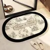 Tapete de Chão para Banheiro de Terra de Diatomáceas Absorvente Secagem Rápida Resistente à Sujeira Antiderrapante Tapete Doméstico para Porta de Banheiro Tapete de Porta de Banheiro