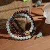 Nuevos brazaletes de estilo étnico, brazaletes de cristal hechos a mano de nicho para estudiantes, niñas, parejas y mejores amigos, al por mayor