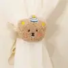 Estilo Ins Coreano Oso Bordado Cabeza Decoración Guardería Bebé Cortina Amarre Cuerda para Mosquitero