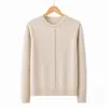 Nuevo Estilo Ropa para Madres Otoño/Invierno Top de Punto Cuello Redondo para Mujeres de Mediana Edad y Mayores Moda Chic Versátil Suéter Capa Base