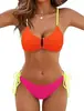 Novo Biquíni Europeu e Americano de Comércio Exterior Sexy Cor Sólida Cross-border bijini Atacado de Moda Praia Amazon