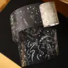 Fita Pet Cortada em Formato de Molho de Tomate Série Estrelada Branca Lisa Estilo Europeu Padrão Transparente Básico Base para Journaling DIY Colagem