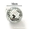 Colgante de Bola de Espejo de Vidrio Navideño Transfronterizo Bola de Láser Disco Reflectante Enchufe para Decoración de Pasteles de Bar para Hornear