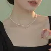 Collar de Perlas para Mujer, Estilo Vintage, Dulce Estilo Francés, Cadena Doble para Clavícula, Diseño de Nicho, Nuevo Modelo 2026