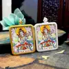 Thangka Tíbet Nepal Thangka Pintado a Mano Puro Tara Blanca Núcleo de Tarjeta 4*5