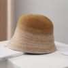 Gorro de pescador de lana de otoño e invierno japonés de alta calidad con degradado unisex cálido sombrero de cubo plegable de lana
