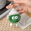 Llavero de peluche para coche con bola de carbón pequeña de lana de visón, gorro de lana, bola de pelo, regalo nuevo