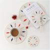 Manteles Individuales Redondos Escandinavos Estampados para Decoración del Hogar, Posavasos Aislantes, Manteles para Plato, Manteles para Tazón, Posavasos Simples Engrosados para Té y Manteles para Olla