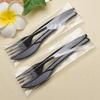 Cuchillo, Tenedor y Cuchara Desechables Servilleta de Papel Empaque Separado Set de Plástico Engrosado Fruta Comida Occidental Bistec Pizza Pan Vajilla