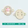 Al por mayor Estilo Coreano Patrón Ojo del Diablo de Palma Goteo de Aceite Aleación Collar Pulsera Colgante Doble Colgante Joyería Accesorios DIY