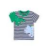 26 Nuevos Estilos de Verano de Camisetas de Manga Corta para Niños, Moda Europea y Americana Bordado de Dinosaurios Camisetas de Cuello Redondo para Niños, Suministro Transfronterizo de Ropa para Niños