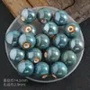 Accesorios para Joyería 12/14mm Cuentas Cerámicas Galvanizadas Turismo de Templos Pulsera DIY Enhebrado Agujero Recto Cuentas Sueltas Esmaltadas Accesorios