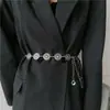 Corrente de Cintura para Vestido Retro de Luxo para Mulheres, Acessório de Moda em Metal, Cinto para Suéter, Corrente Decorativa, Cinto de Cintura