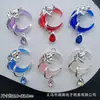 Colgante de Luna Creciente Roja Dulce Oscura Colgante de Luna Grande Gota de Agua Pulsera de Cuentas Hecha a Mano DIY Collar Accesorios de Aleación