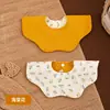 Babeero de tela crepé para babas, Clase A, doble cara, hecho a medida, algodón puro, babero impermeable, babero de encaje anti-vómito para recién nacidos