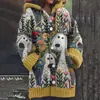 Comercio Exterior Transfronterizo 2025 Amazon Comercio Exterior Nuevo Navidad Estampado Abstracto Informal Chaqueta tipo capa