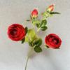 Rosas Simuladas Transfronterizas Flores Falsas al por Mayor Rosas de Maíz Simuladas de 4 Cabezas Inserciones para el Hogar Decoraciones para Hotel Fotografía al Aire Libre